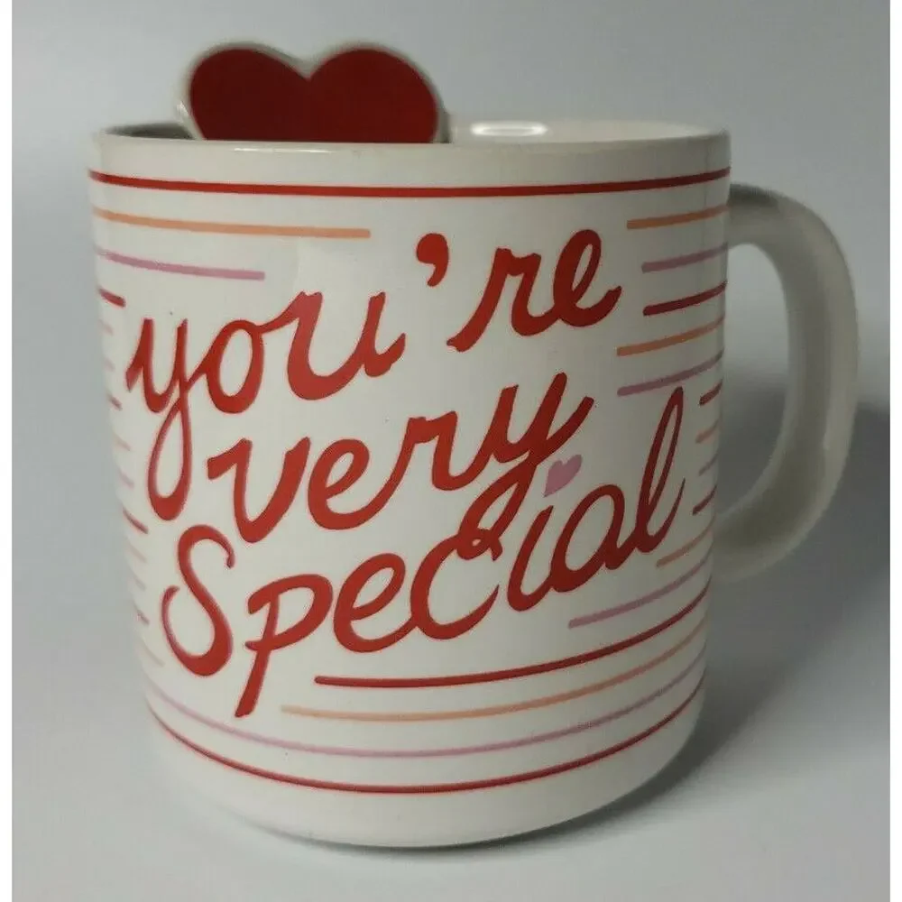 Vtg Russ‎ Berrie Valentines Mouse Coffee Mug Red Heart You're Very Special NOS
